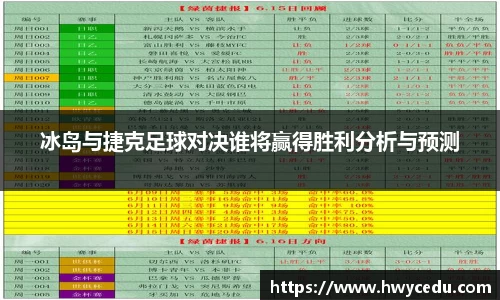 冰岛与捷克足球对决谁将赢得胜利分析与预测