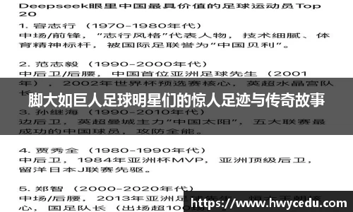 脚大如巨人足球明星们的惊人足迹与传奇故事